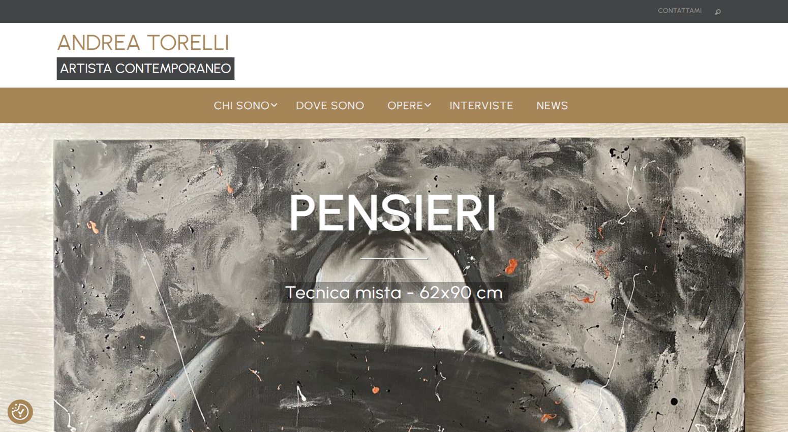 Sito web dell'artista contemporaneoAndrea Torelli dedicato alla promozione dell'arte e alla vendita di quadri online