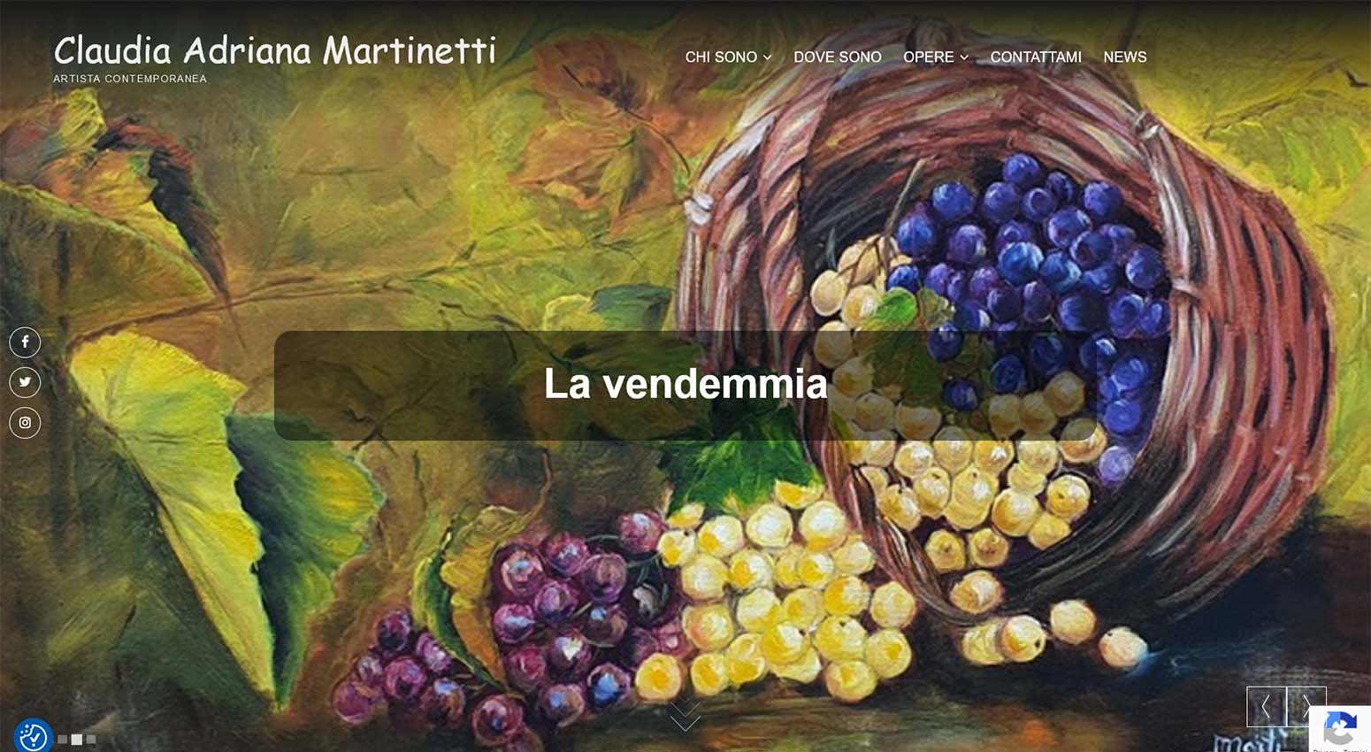 Sito web dell'artista contemporanea Claudia Martinetti