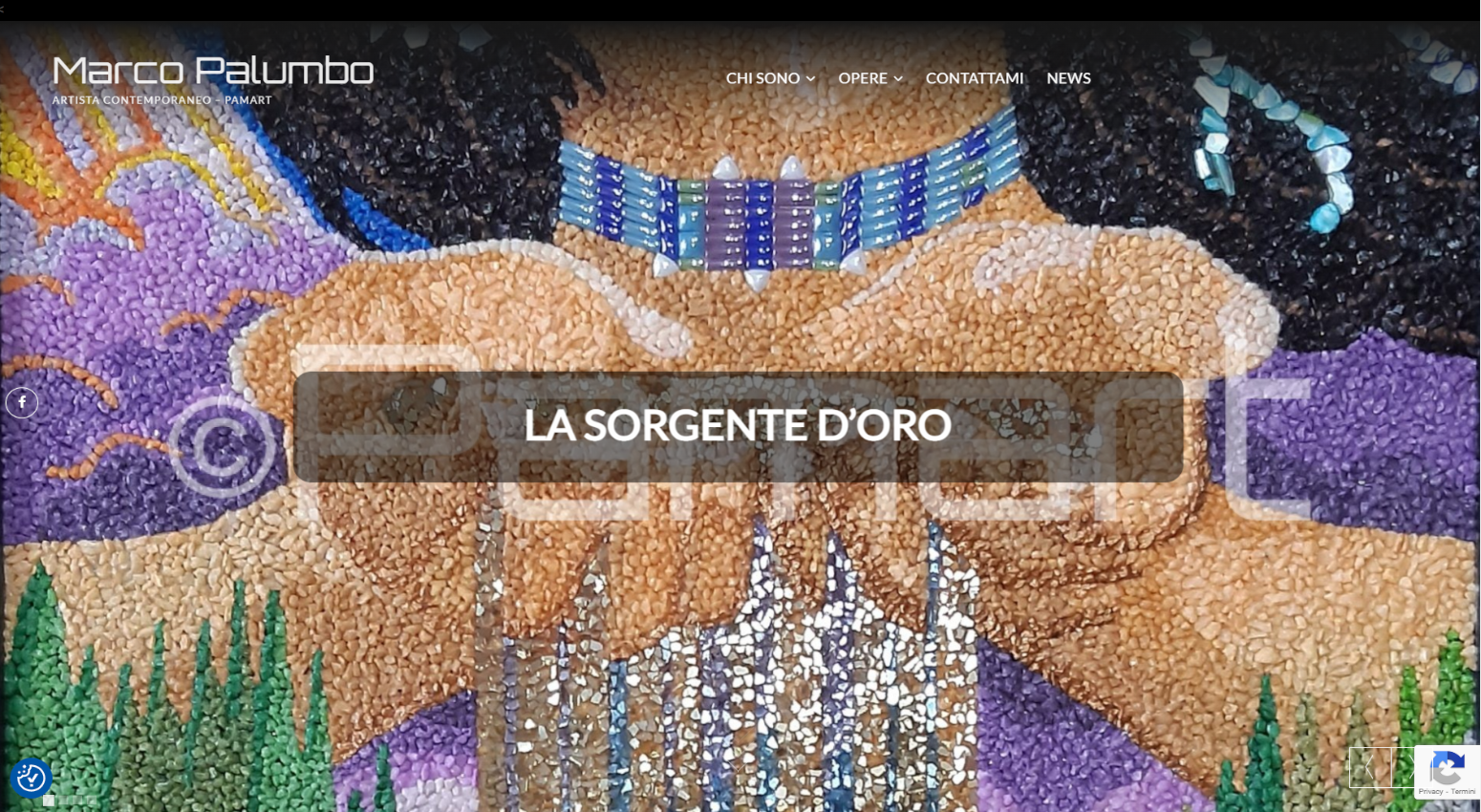 Sito web dell'artista contemporanea Marco Palumbo dedicato alla promozione dell'arte e alla vendita di quadri online