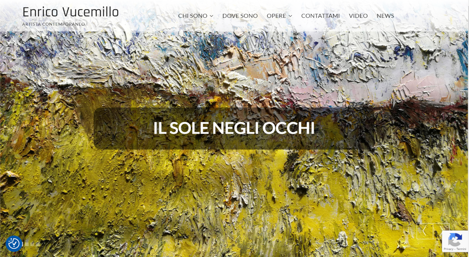 Sito web dell'artista contemporaneo Enrico Vucemillo dedicato alla promozione dell'arte e alla vendita di quadri online