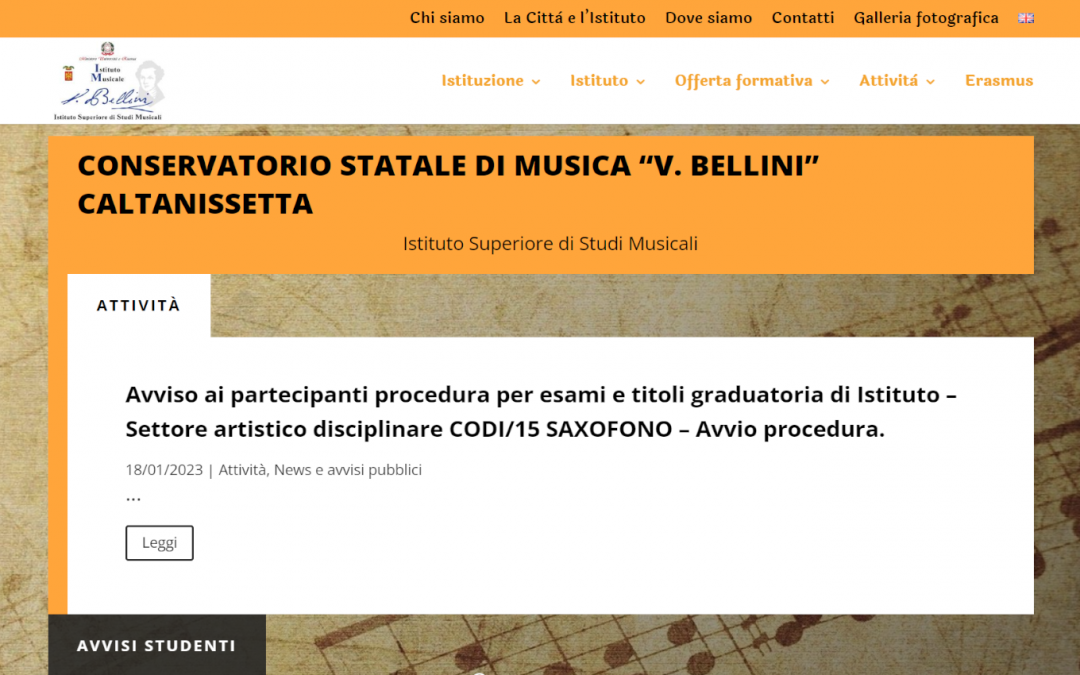 Istituto Superiore di Studi Musicali – “Vincenzo Bellini”