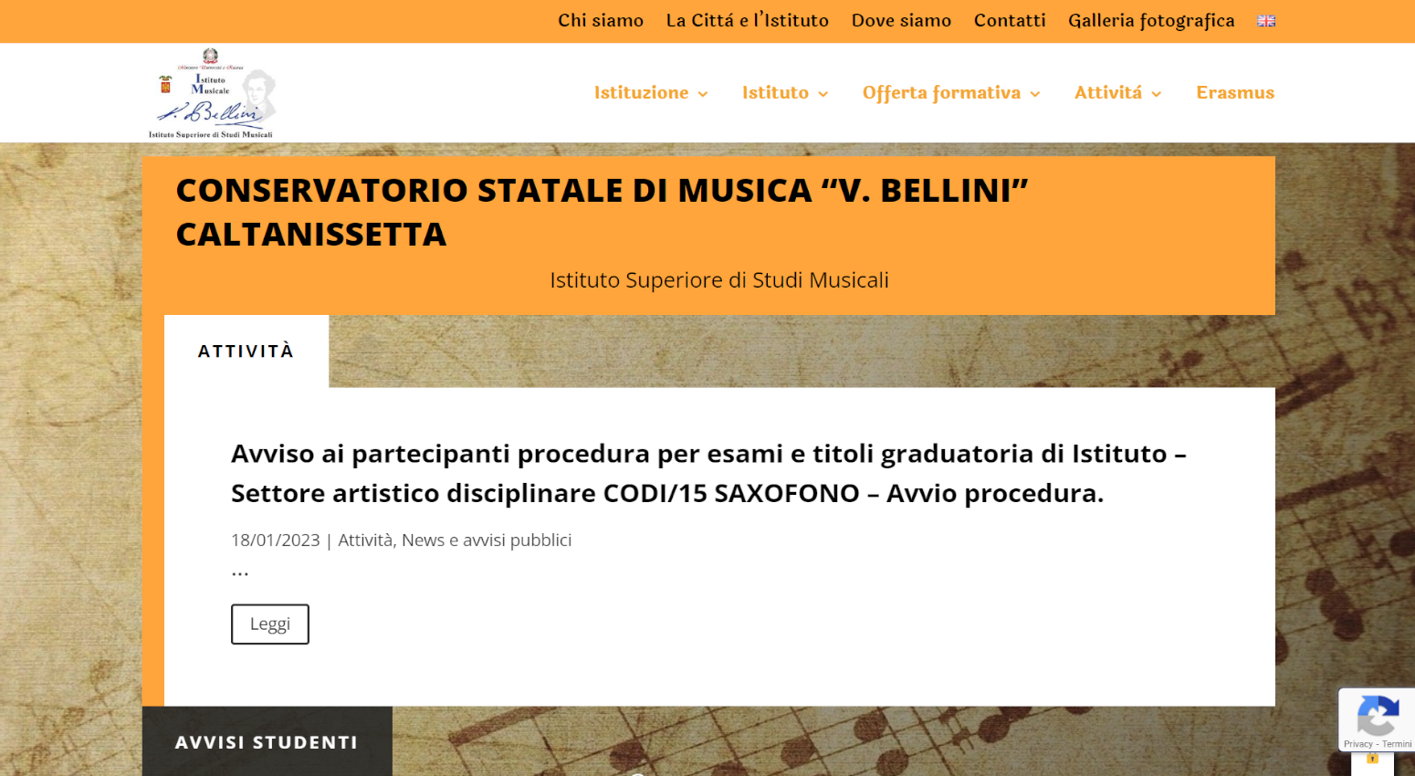 Istituto Superiore di Studi Musicali - "Vincenzo Bellini"