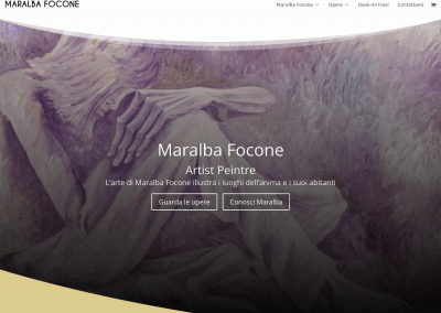 Sito Web dell'artista Maralba Focone dove sono esposte on-line le sue opere